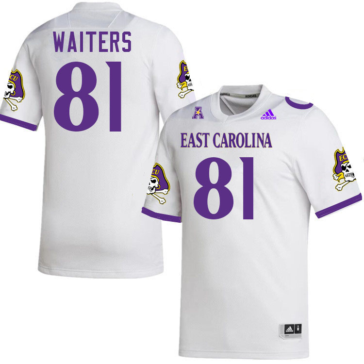 #81 Jyron Waiters ECU Jersey,East Carolina Pirates #81 Jyron Waiters Jersey Youth College-White